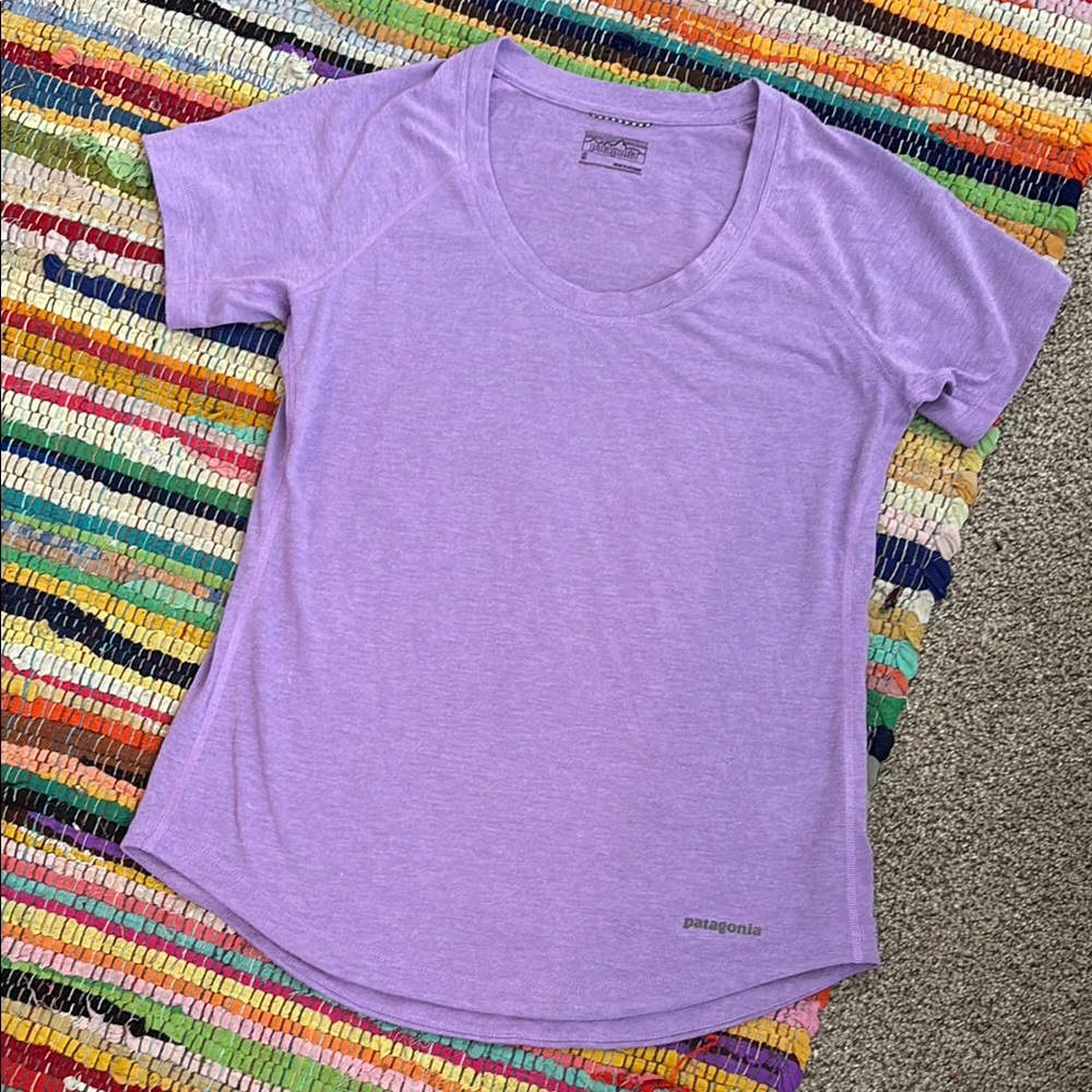 Patagonia Purple Fitted Short Sleeve Tee